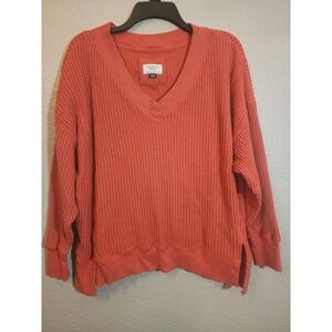 American Eagle Womens Sweater, Size Small S, Coral/Orange, Long Sleeve